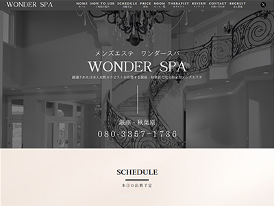 Wonder Spa～ワンダースパ～秋葉原ルーム　ホームページへ